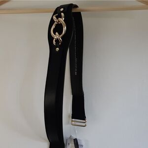 NWT H&M Waist Belt Chainlink Faux Suede 